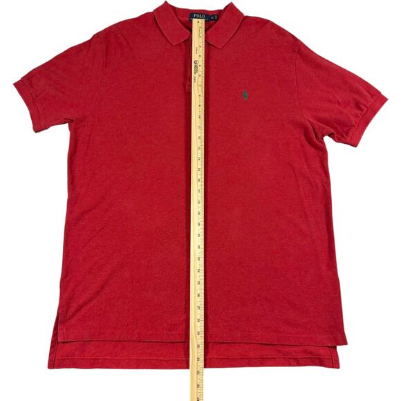 Ralph Lauren Men's Red Polo Shirt Green Pony Short sleeve Size XL santa polo - Picture 4 of 7